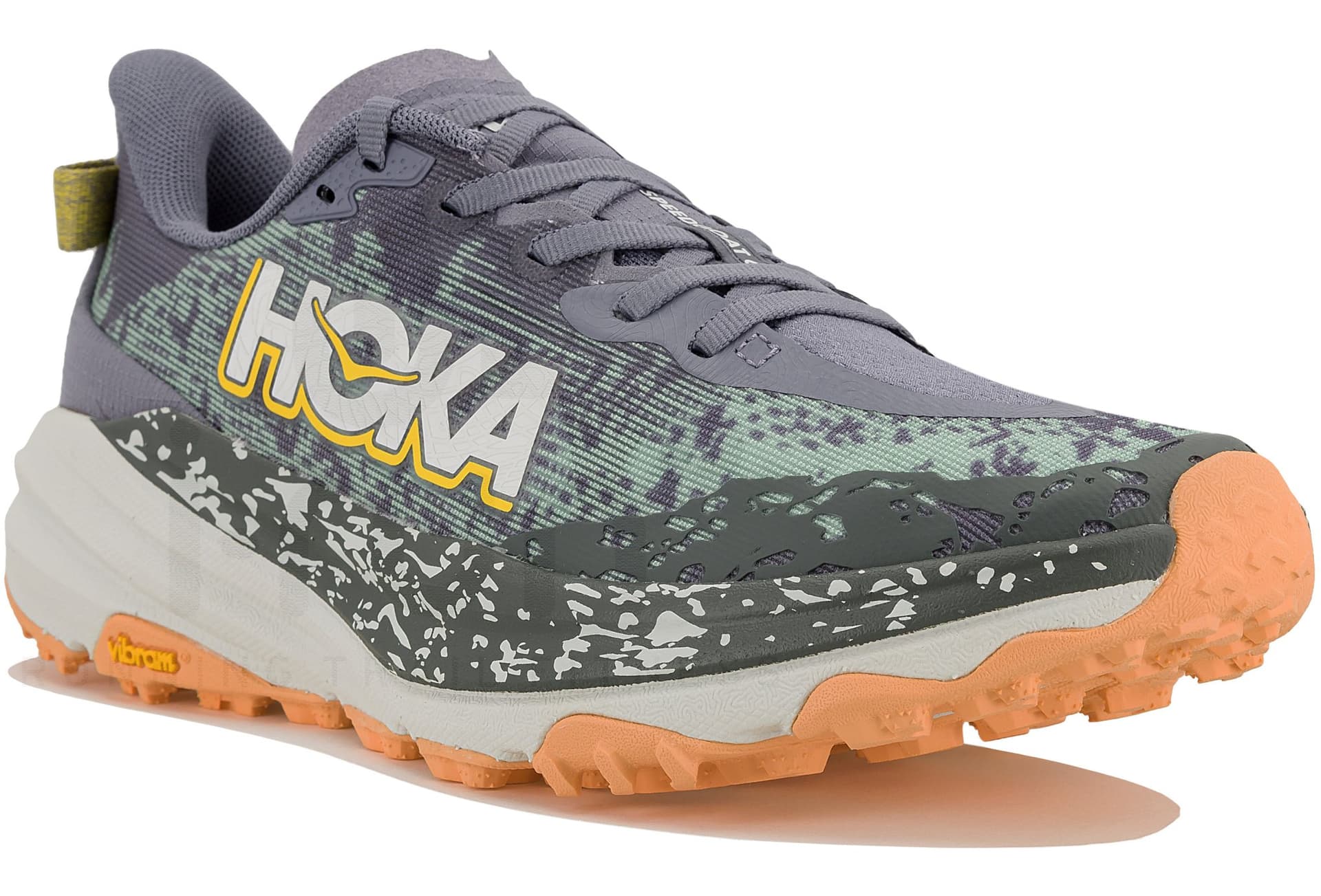Hoka Speedgoat 6 Wide — Gris/argent